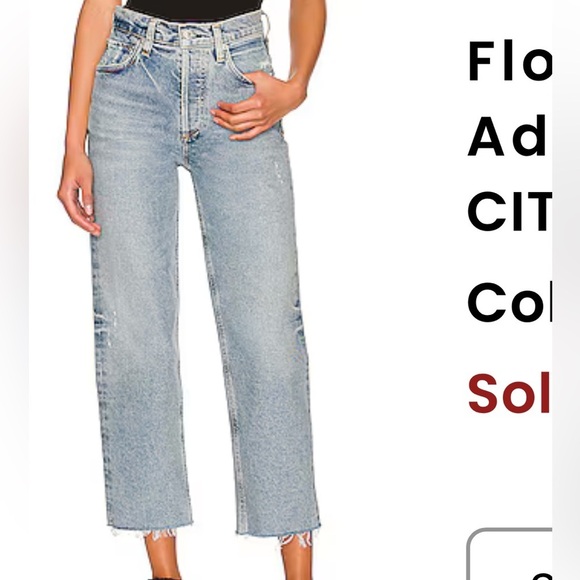 CITIZENS OF HUMANITY FLorence Wide Straight frayed size 27 EUC - Picture 1 of 8
